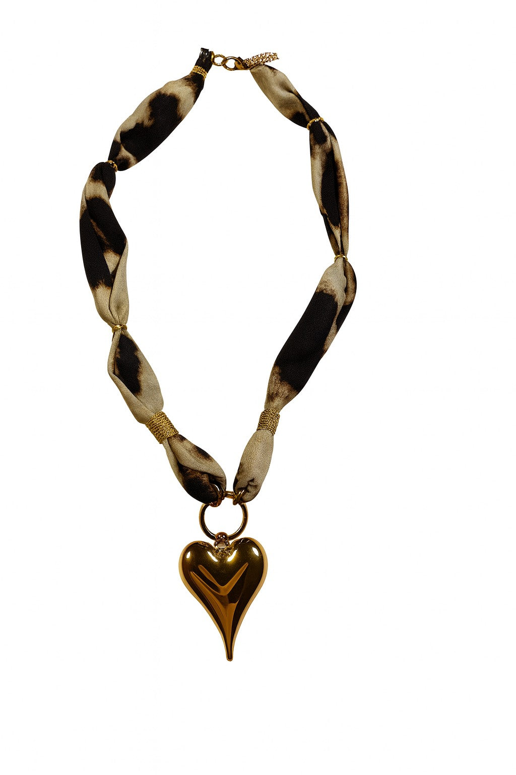 🐆 Animal Print Heart Necklace