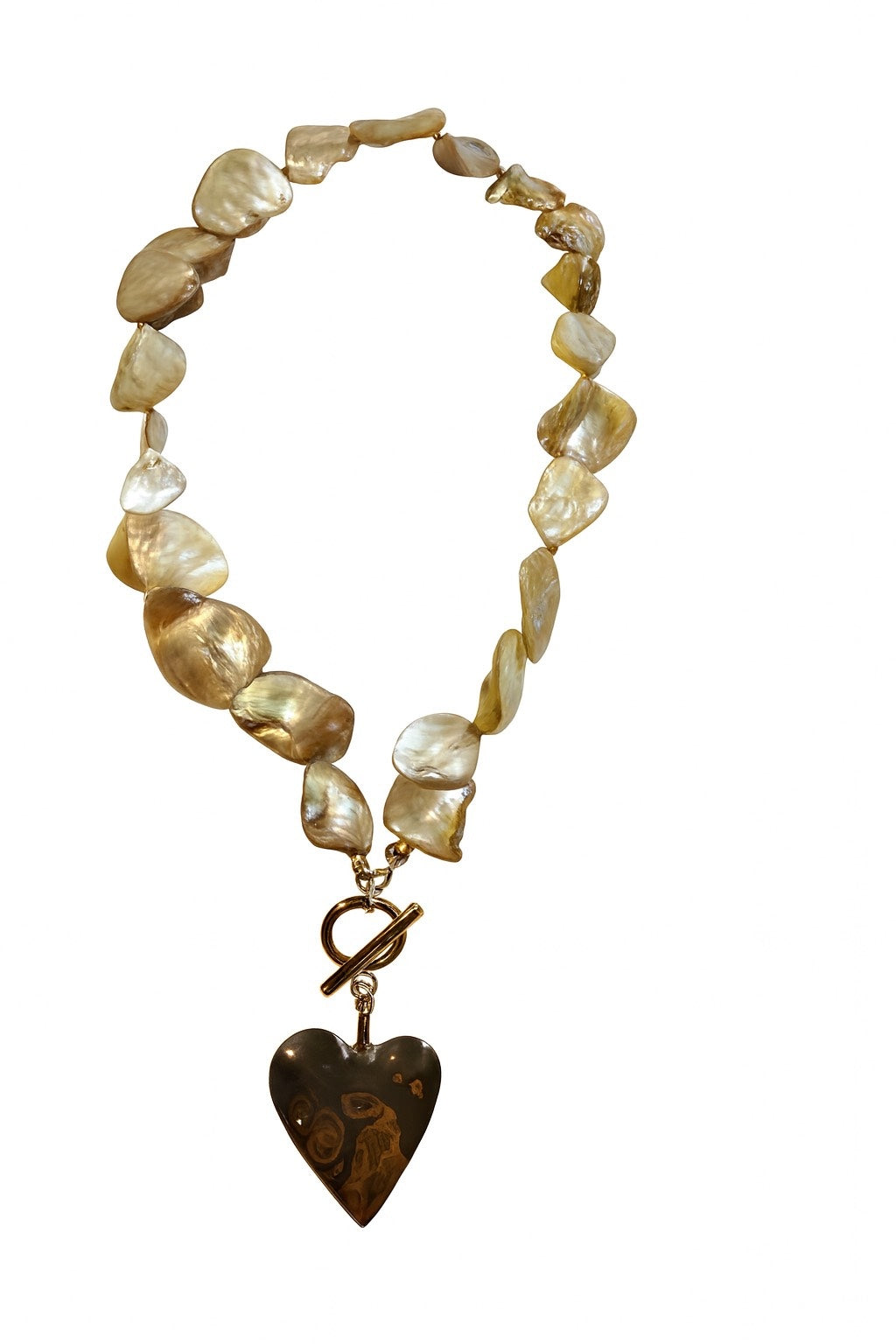 💛 Golden Shell Heart Necklace