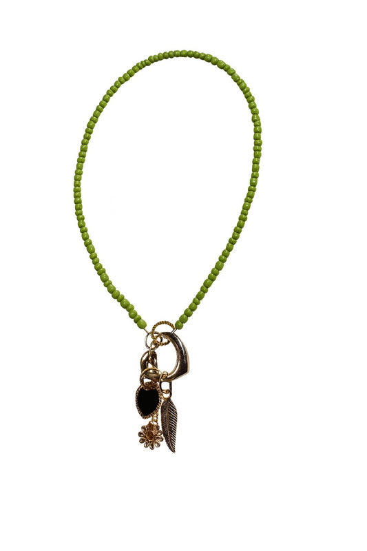 🌿 Green Charm Necklace