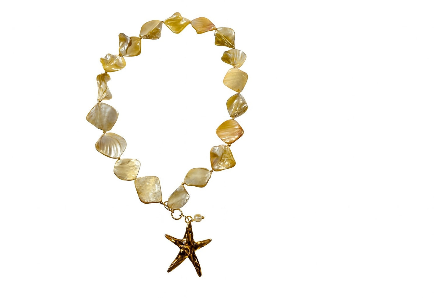 🌊 Golden Shell Starfish Necklace