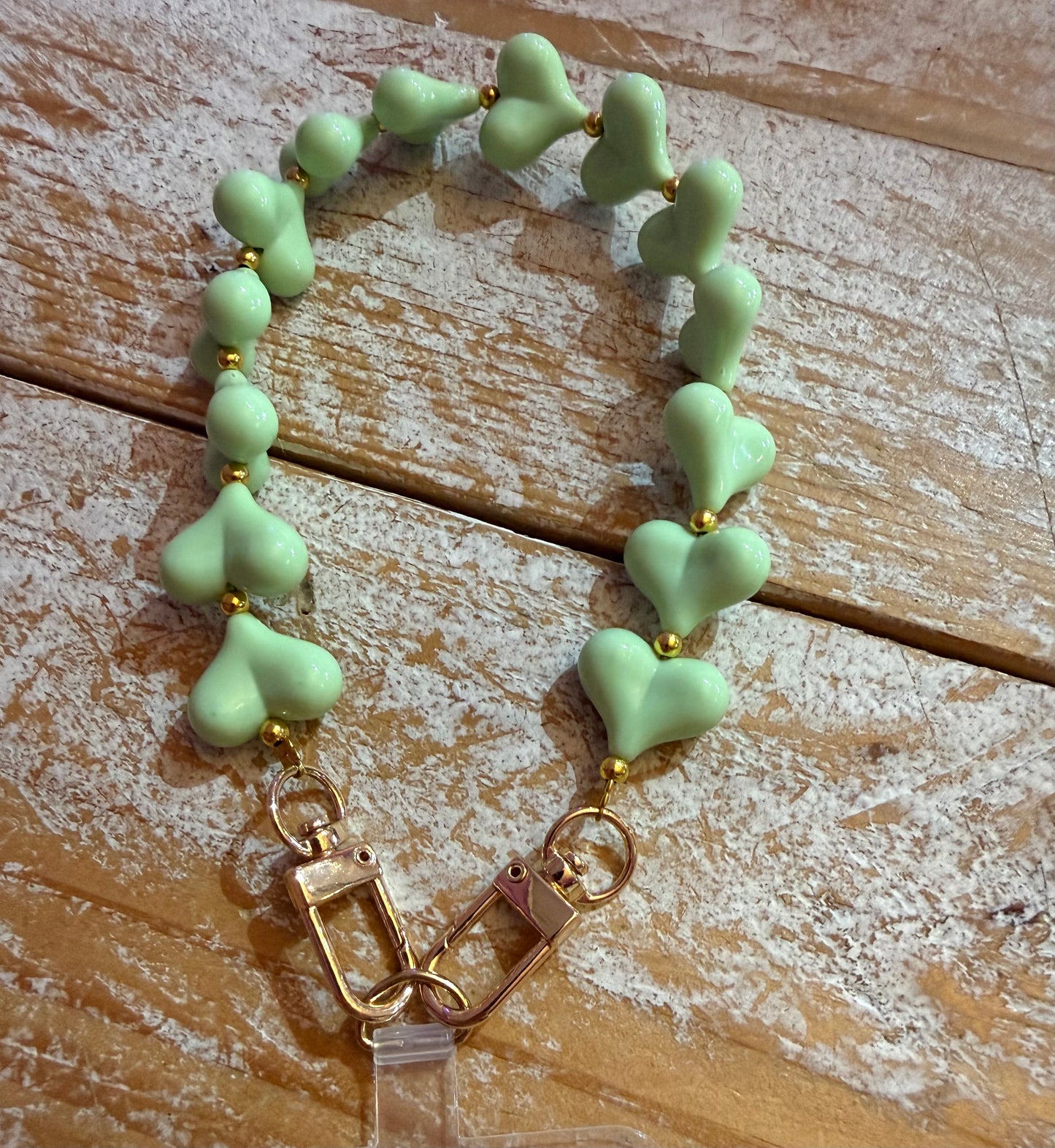 hartjes telefoonkoord groen