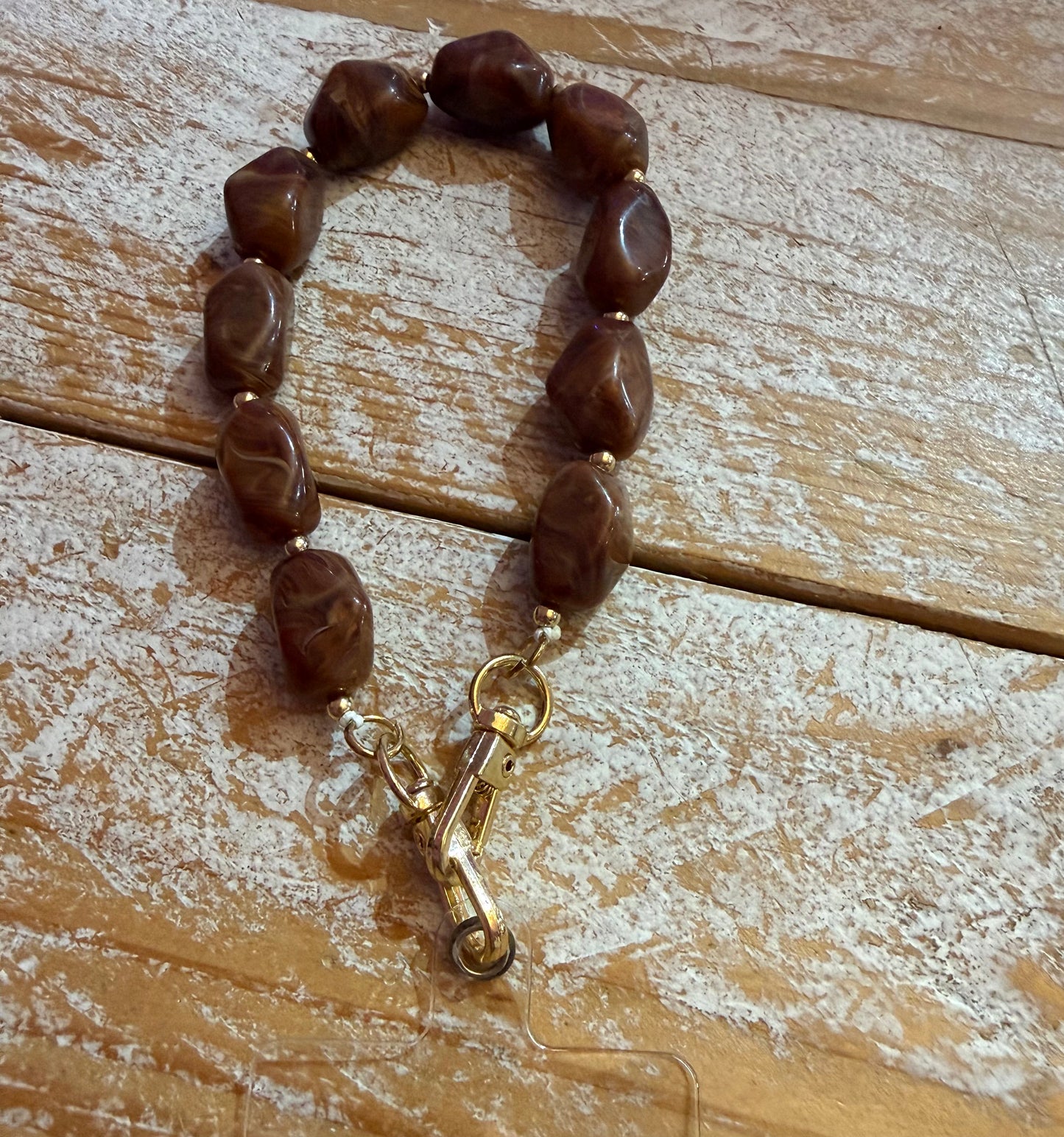 Bruin/rood telefoonkoord