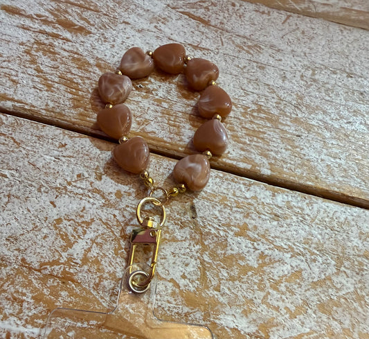 Hartjes telefoonkoord beige