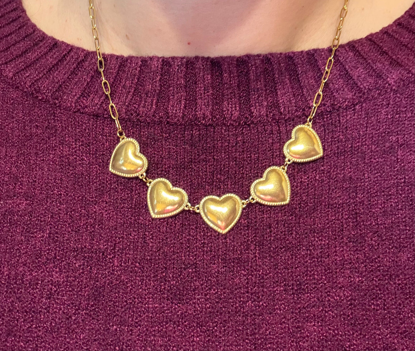 5 Hearts necklace